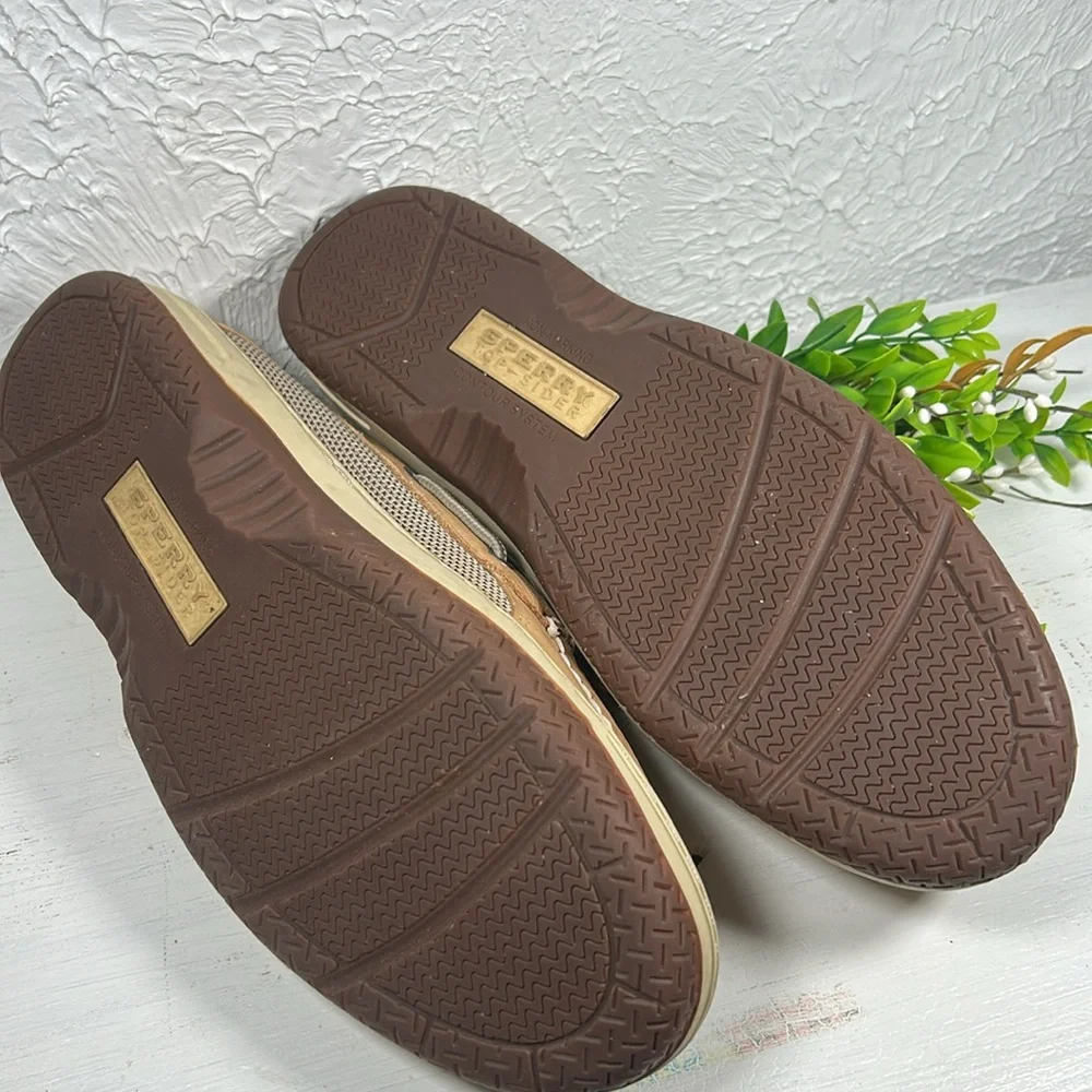 Sperry Billfish 3 Eye Leather Men's Top Sider Tan Cream Boat Shoes Loafer Style